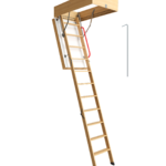 фото Лестница чердачная складная Деке 70х120х300 см, LUX
